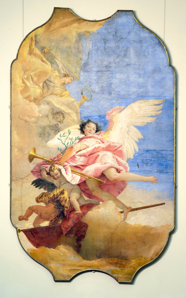 Reproduction du tableau « L'Ange de la renommée - Giovanni Battista Tiepolo » par Alpha Reproduction en peinture à l’huile