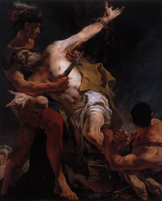 Reproduction du tableau « Le Martyre de saint Barthélemy - Giovanni Battista Tiepolo » par Alpha Reproduction en peinture à l’huile