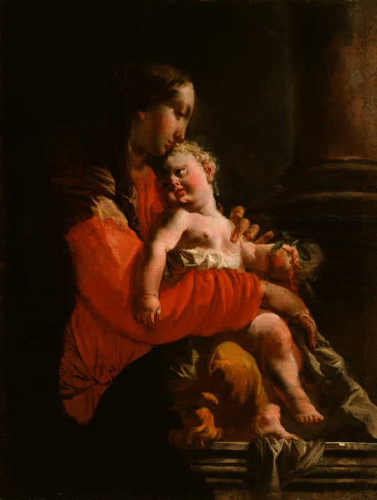 Reproduction du tableau « Vierge à l'Enfant - Giovanni Battista Tiepolo » par Alpha Reproduction en peinture à l’huile