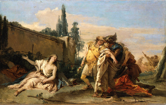 Reproduction du tableau « Rinaldos adieu d'Armida - Giovanni Battista Tiepolo » par Alpha Reproduction en peinture à l’huile