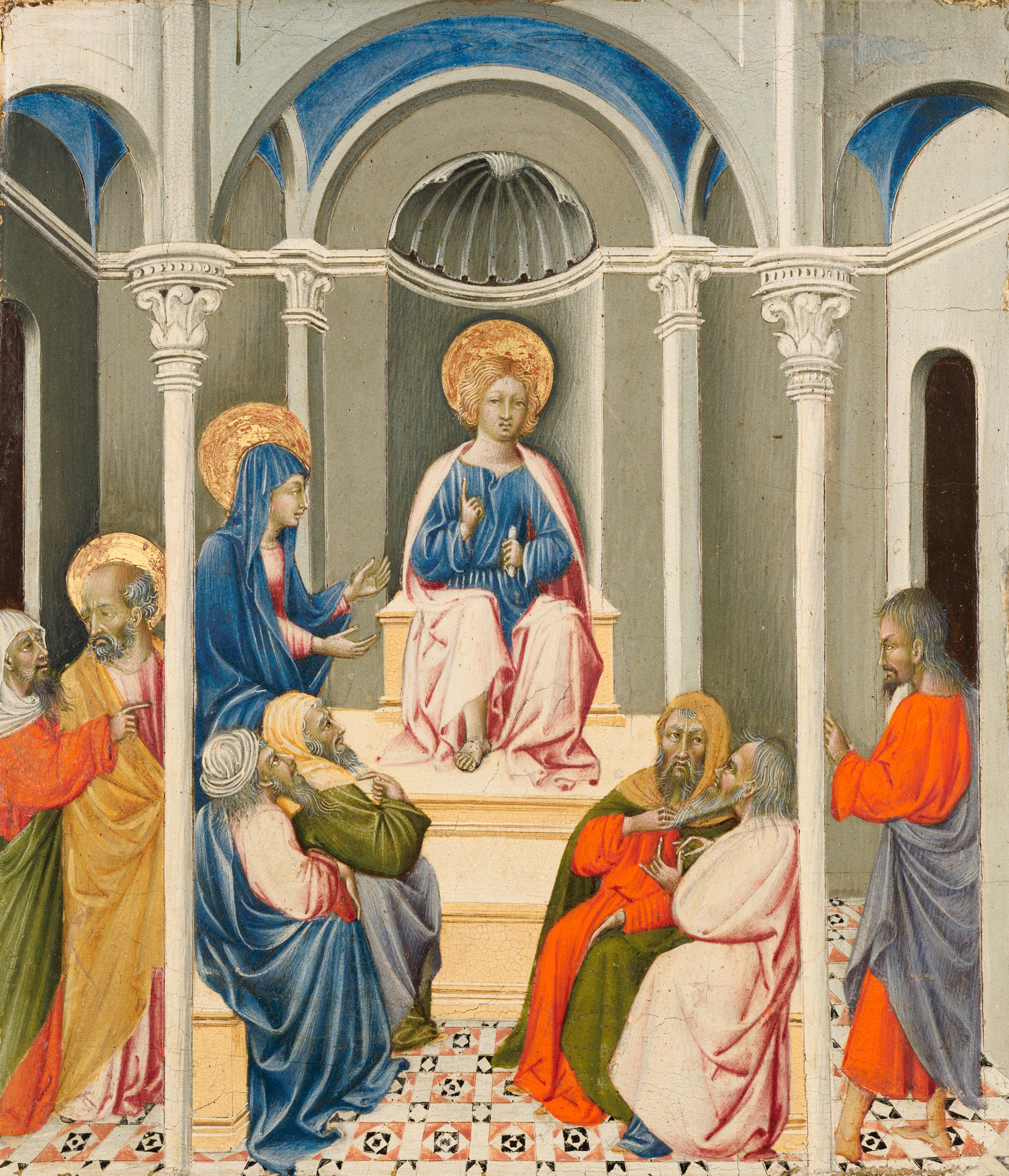 Le Christ en conflit dans le temple - Giovanni di Paolo