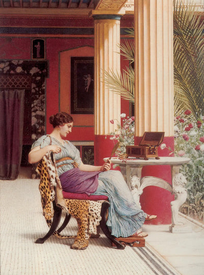 Le coffret à bijoux - John William Godward - Alpha Reproduction