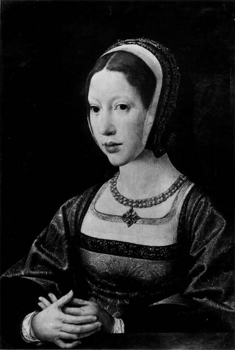 Portrait d'Isabelle d'Autriche, reine de Danemark. - Jan Gossaert