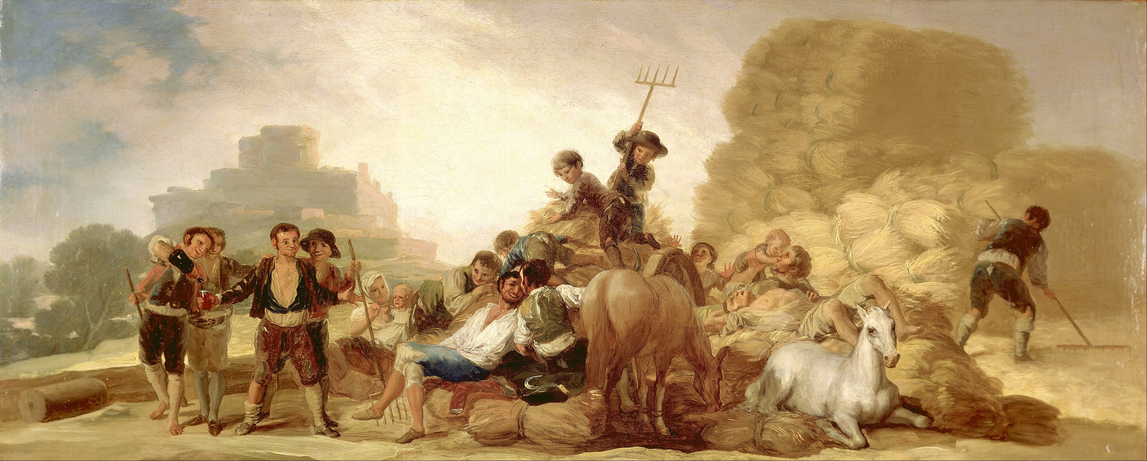 Reproduction du tableau « L'aire de battage - Francisco de Goya » par Alpha Reproduction en peinture à l’huile