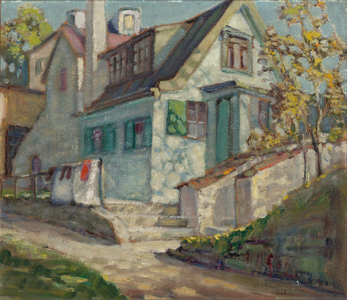Maison ensoleillée - Grant Wood