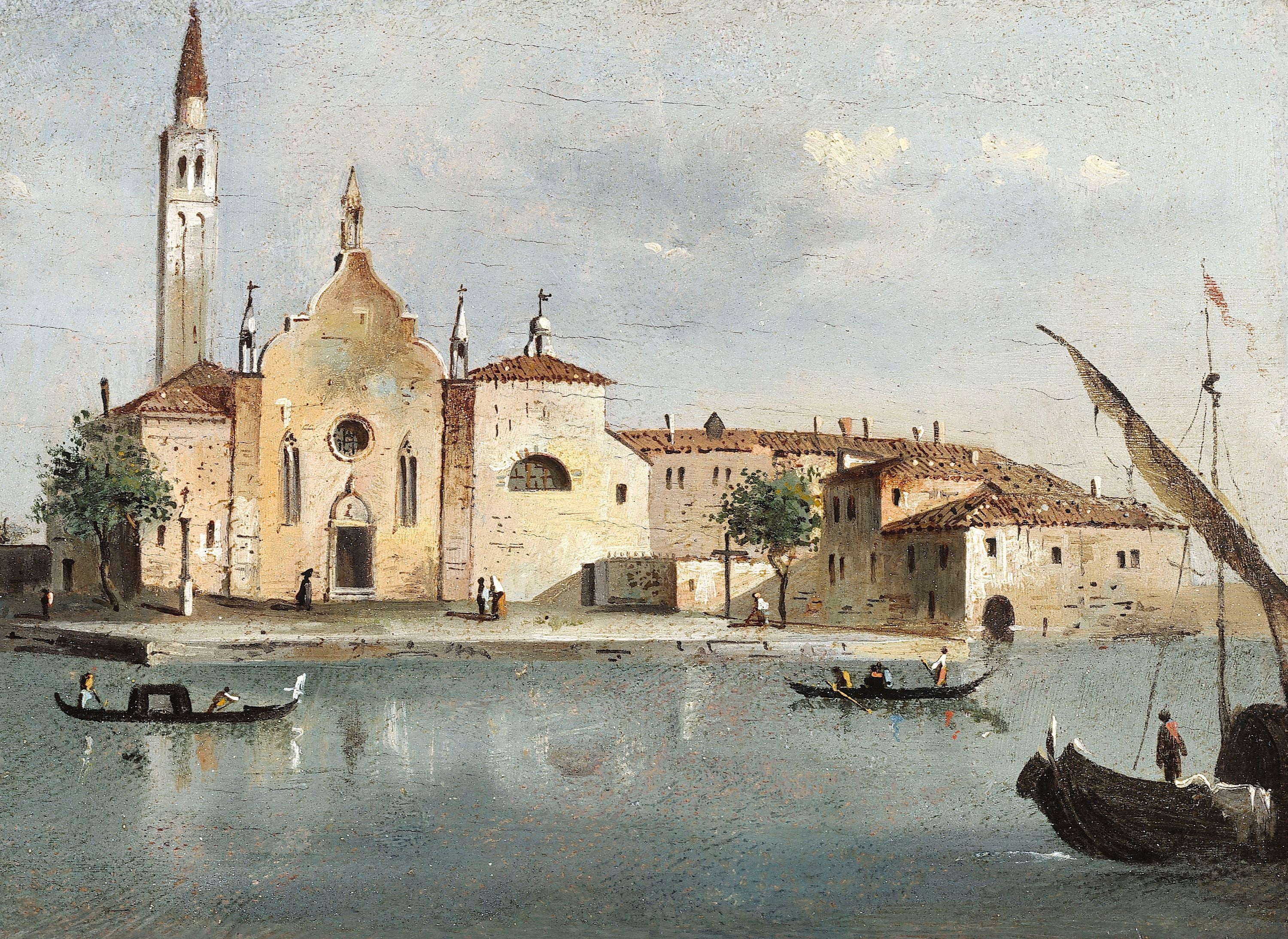 Vue de l'île de Santa Maria delle Grazie - Francesco Guardi