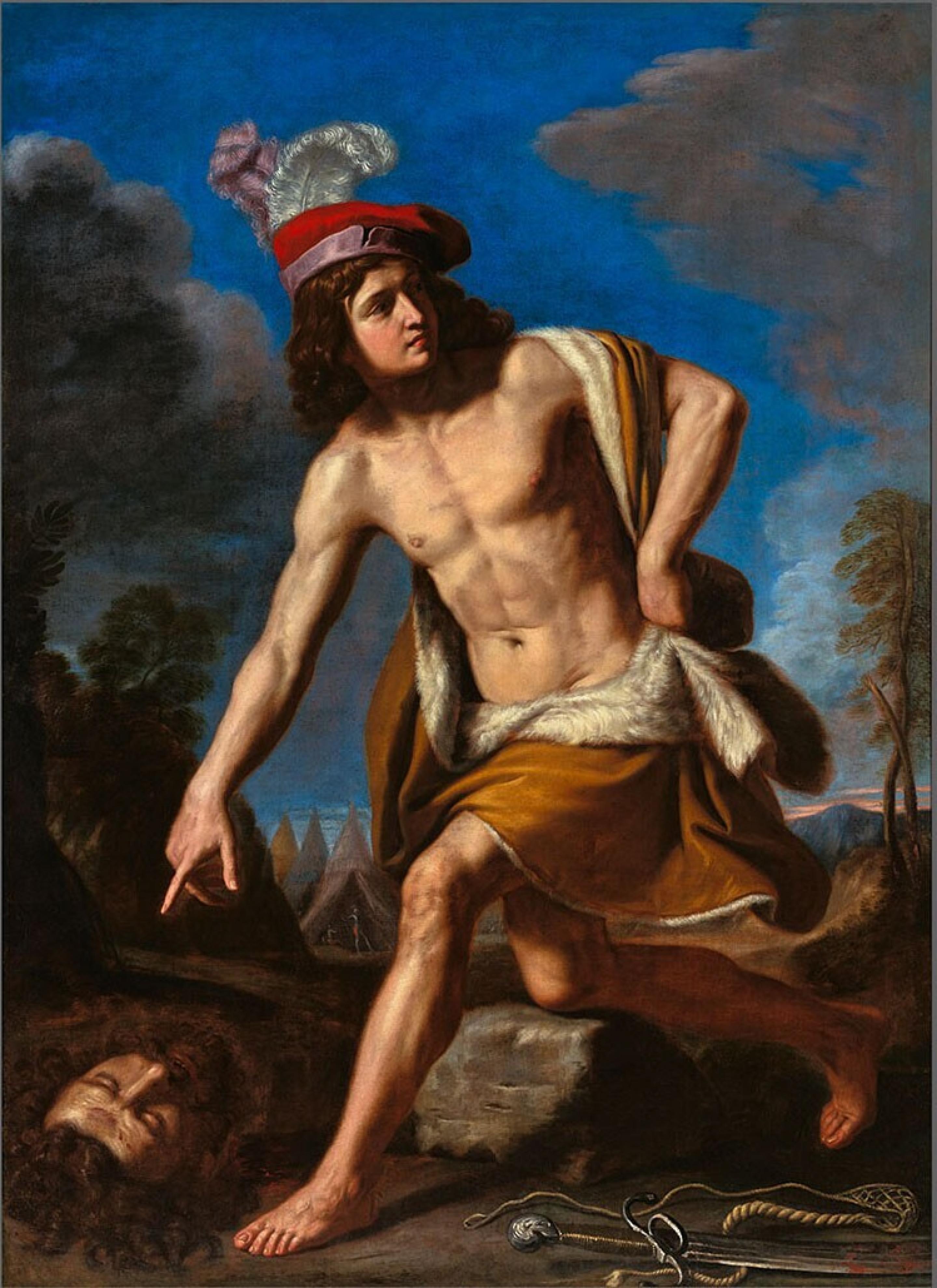 David avec la tête de Goliath - Guercino