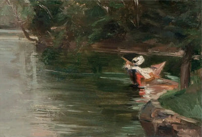 Reproduction du tableau « Bords de l'Yerres - Gustave Caillebotte » par Alpha Reproduction en peinture à l’huile