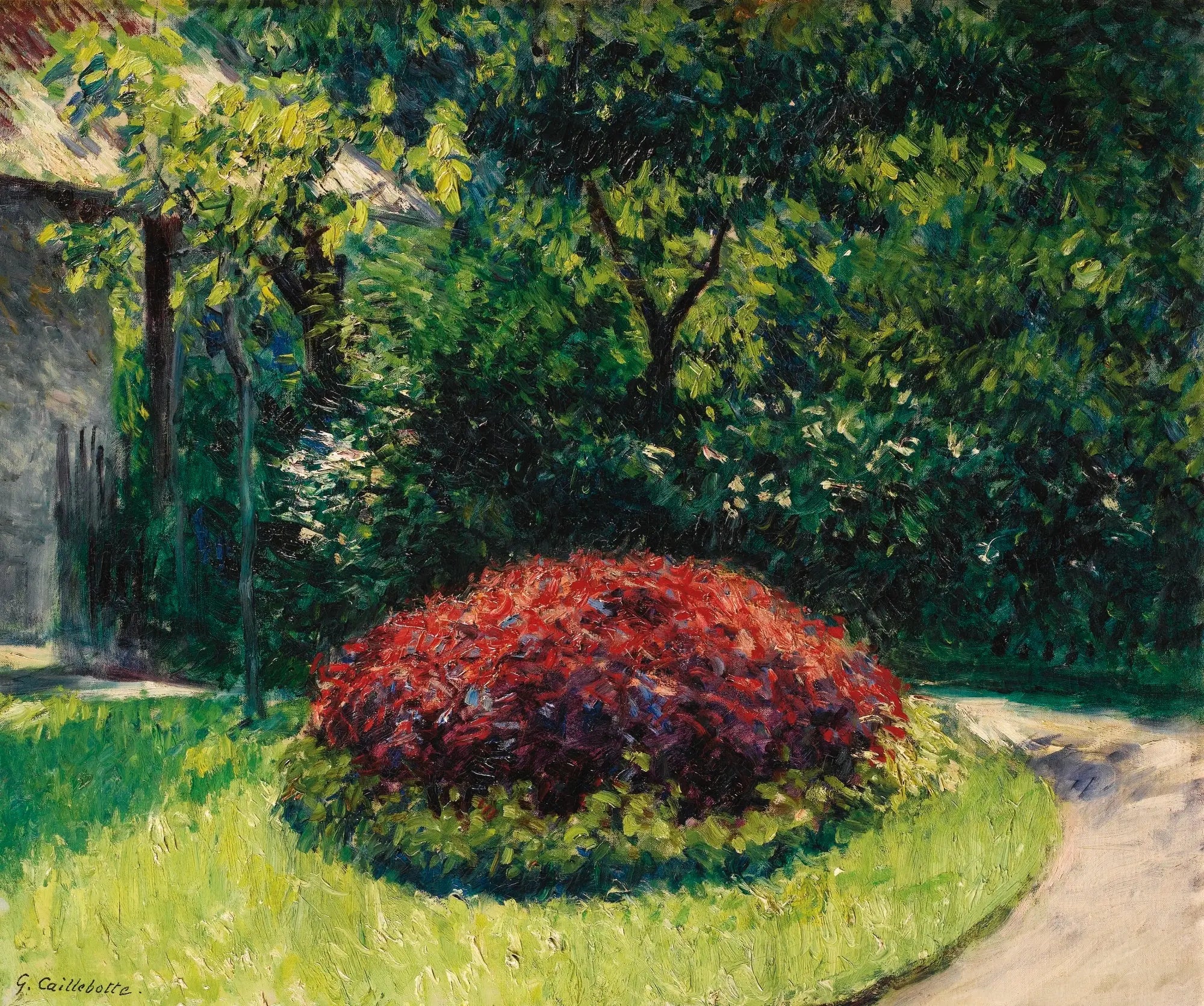 Reproduction du tableau « Massif de fleurs, jardin du Petit Gennevilliers - Gustave Caillebotte » par Alpha Reproduction en peinture à l’huile