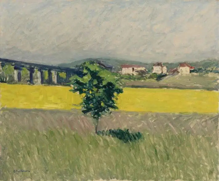 Reproduction du tableau « Prairie au Pont d'Argenteuil - Gustave Caillebotte » par Alpha Reproduction en peinture à l’huile