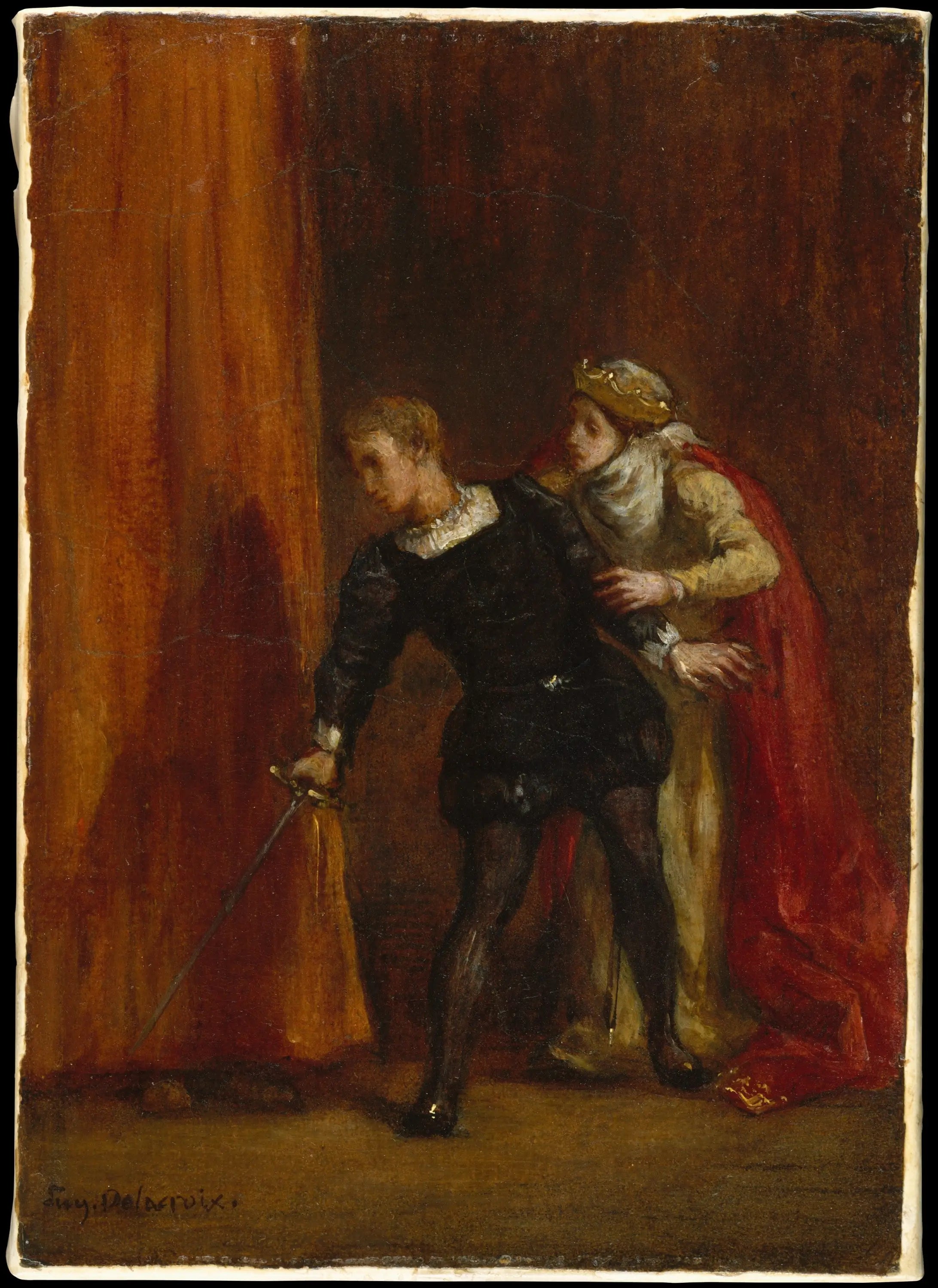 Reproduction du tableau « Hamlet et sa mère - Eugène Delacroix » par Alpha Reproduction en peinture à l’huile