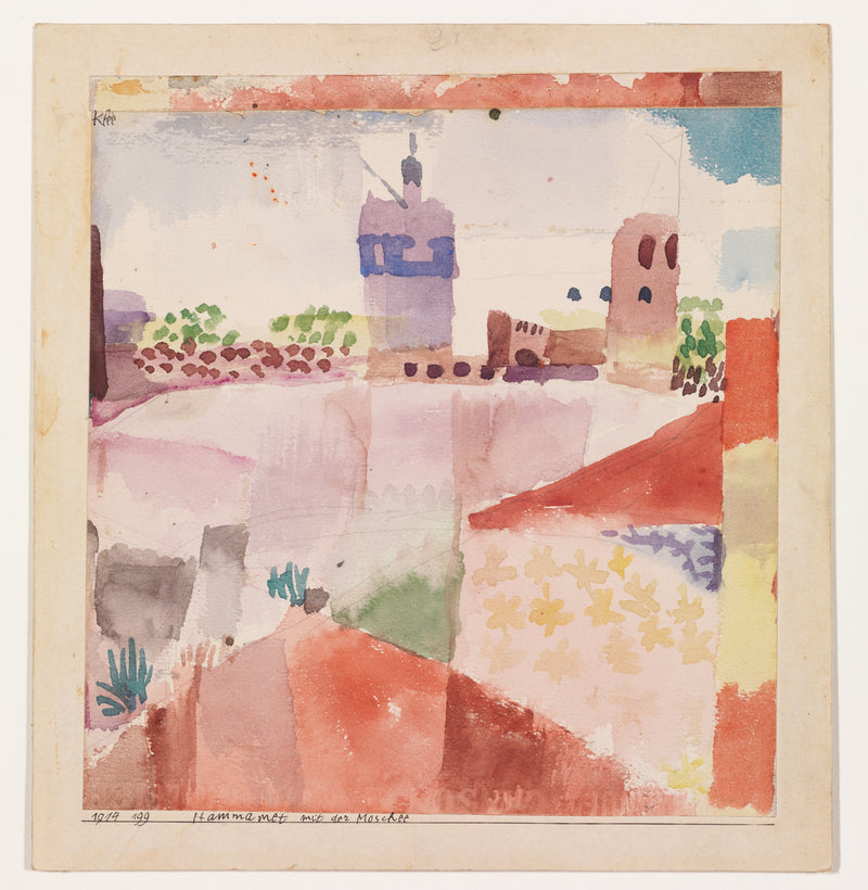 Hammamet with Its Mosque - Paul Klee