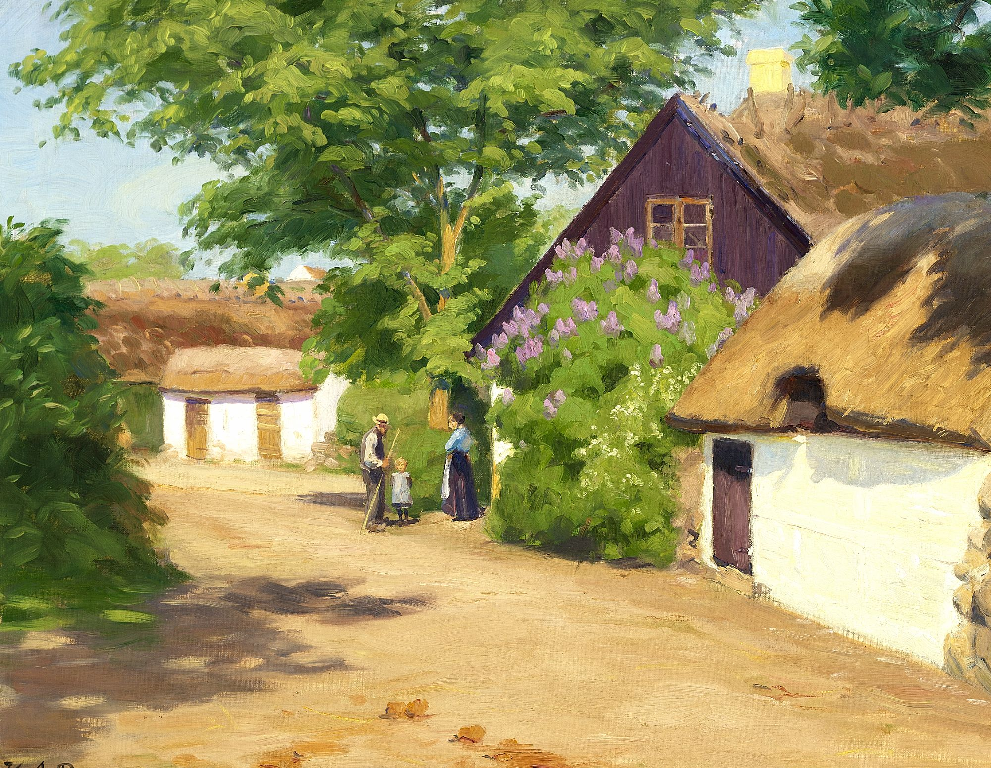 Une journée d'été au village. - H. A. Brendekilde