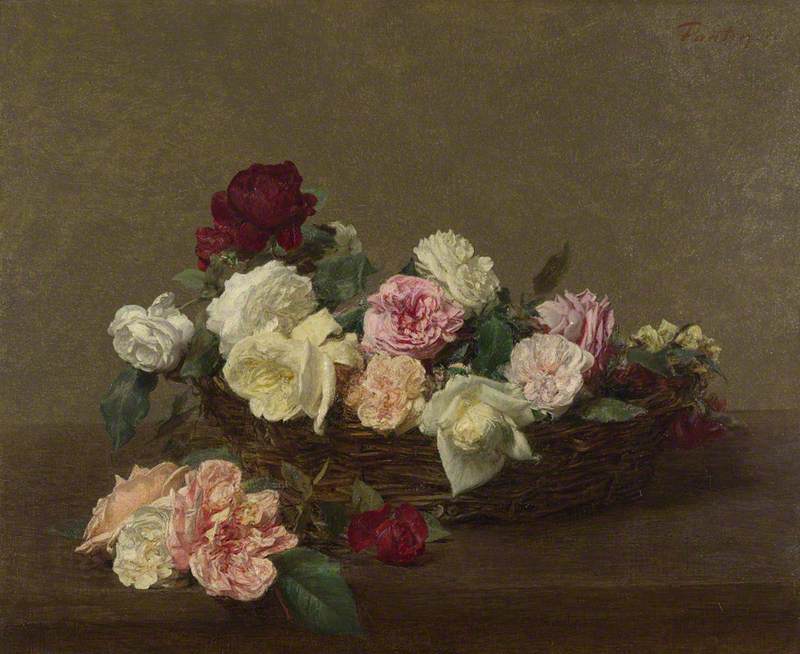 Un panier de roses - Henri Fantin-Latour