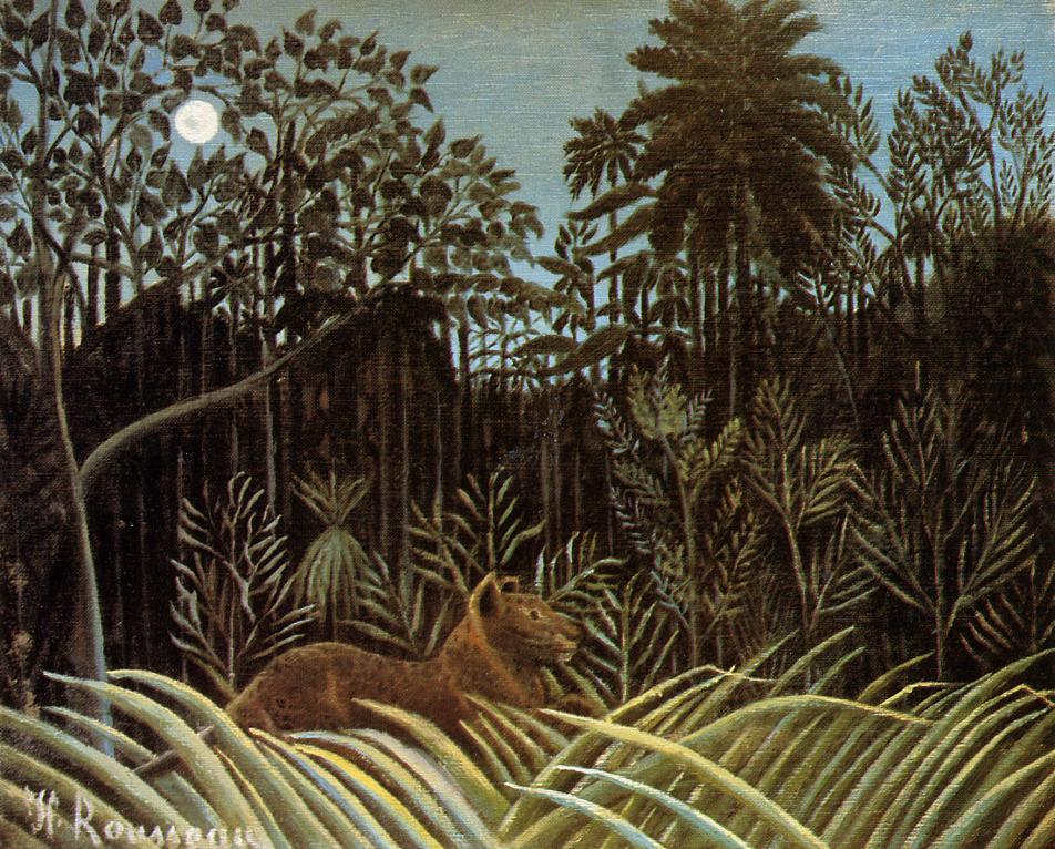 Lion dans la jungle - Henri Rousseau