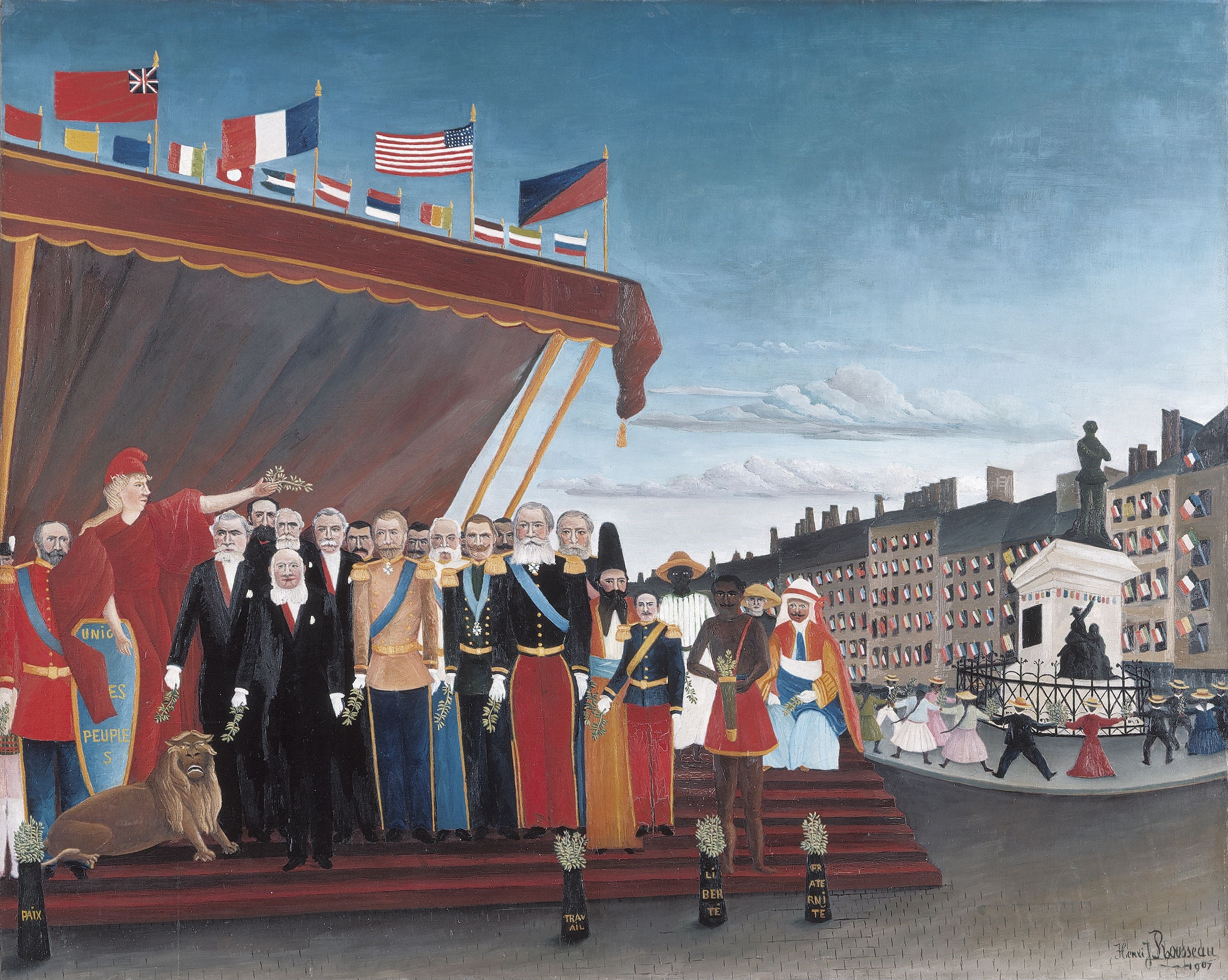 Les Représentants des puissances étrangères venant saluer la République en signe de paix - Henri Rousseau