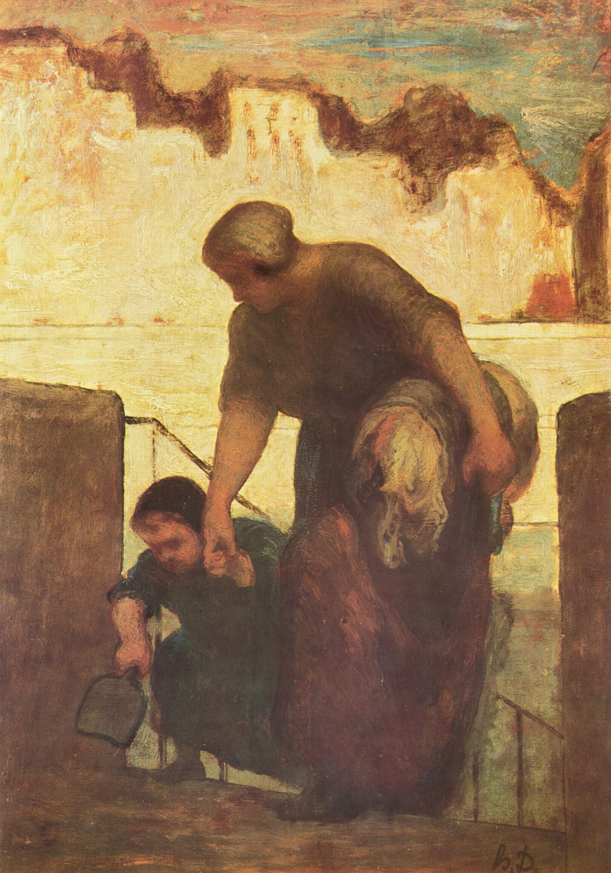 La Blanchisseuse - Honoré Daumier