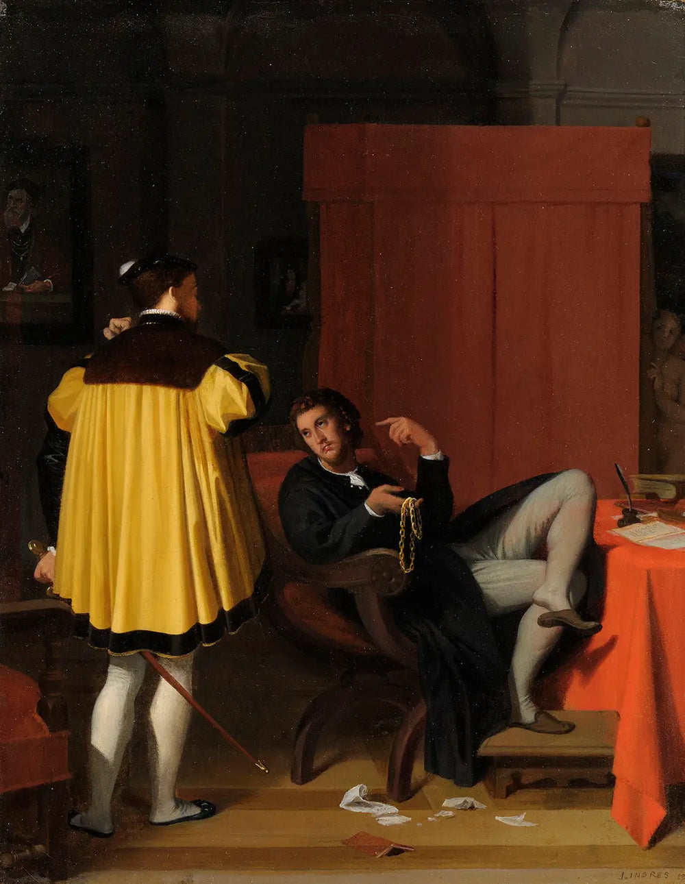 L’Arétin et l’envoyé de Charles Quint - Jean-Auguste-Dominique Ingres - Alpha Reproduction
