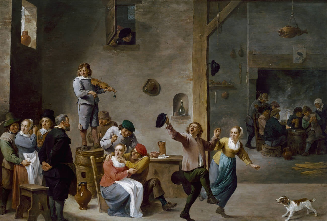 Intérieur d'une auberge avec des paysans dansants - David Teniers le Jeune
