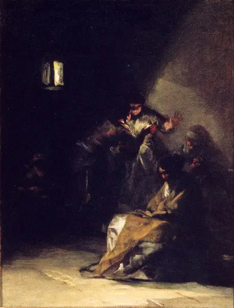 Reproduction du tableau « Intérieur d'une prison - Francisco de Goya » par Alpha Reproduction en peinture à l’huile