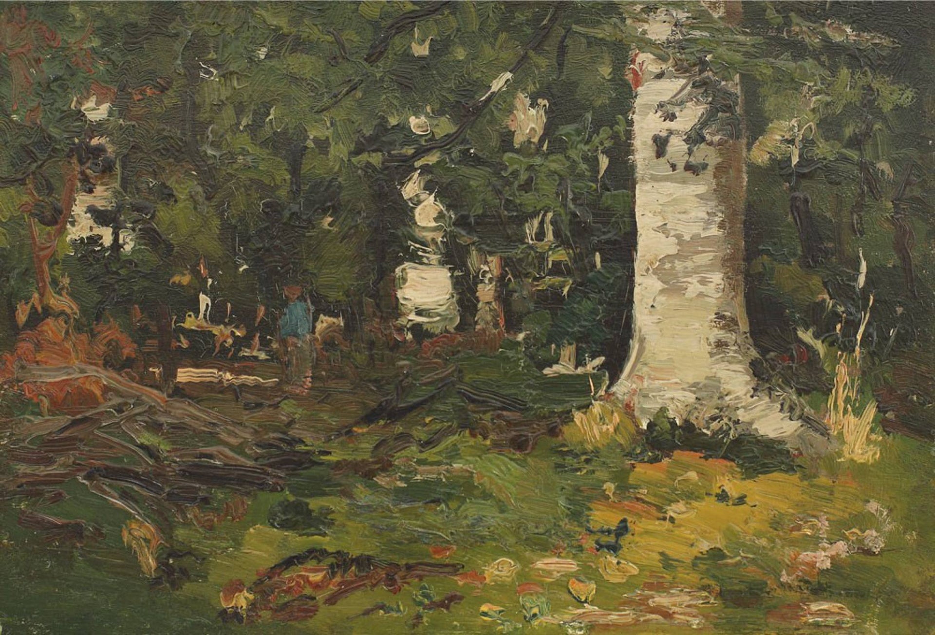 Forêt de bouleaux, Ion Andreescu, date non précisée, peinture à l’huile