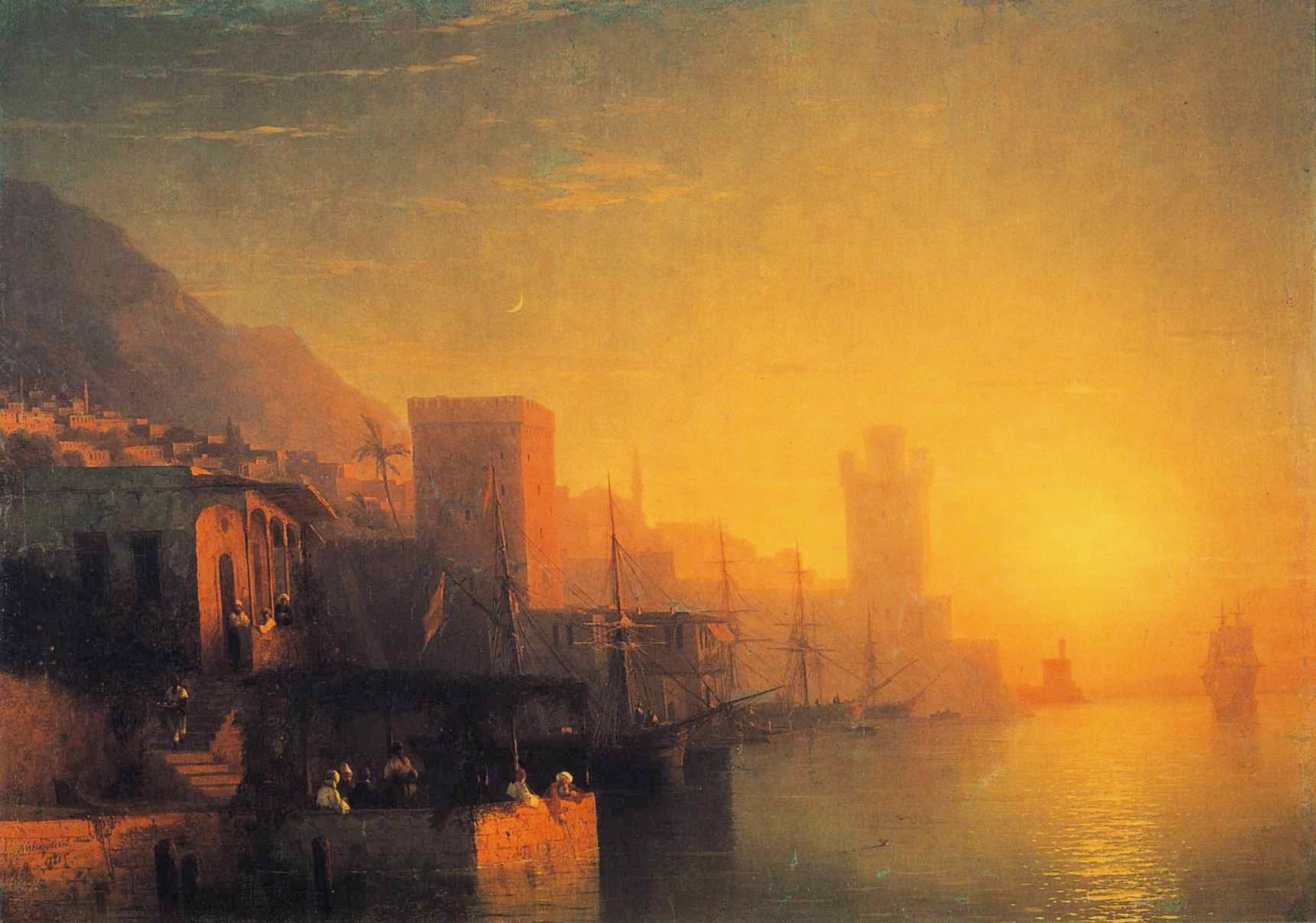 L'île de Rhodes - Ivan Aïvazovski