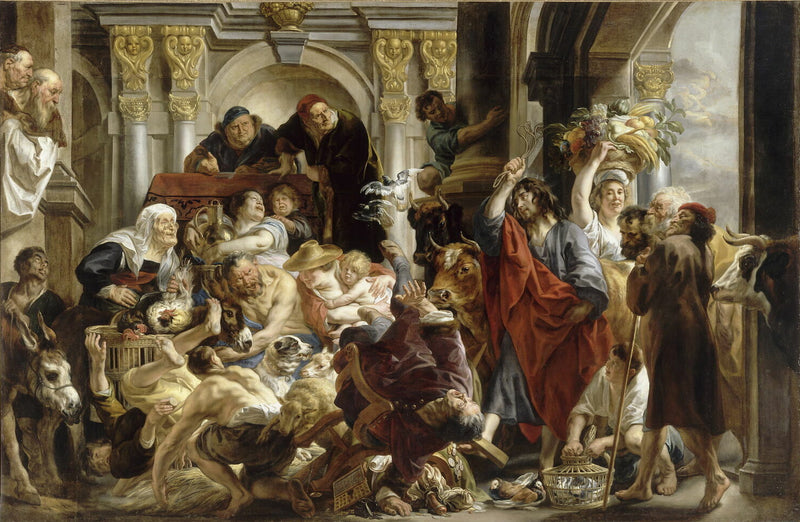 Jésus chassant les marchands du Temple - Jacob Jordaens1