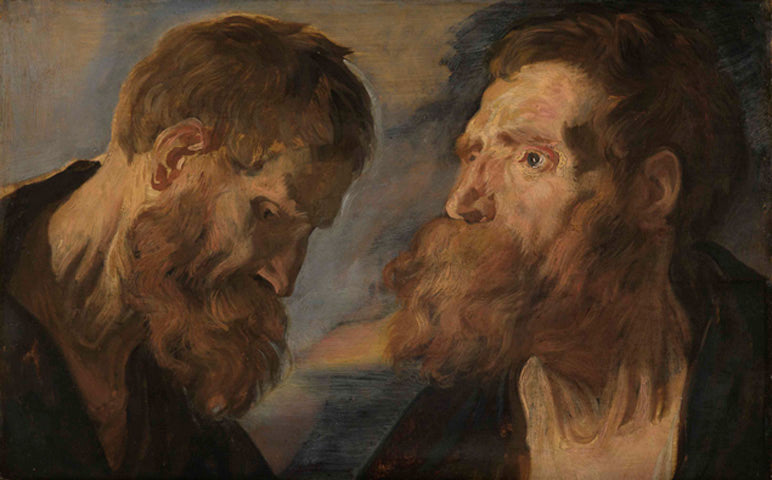 Deux études de têtes d'hommes barbus - Jacob Jordaens1