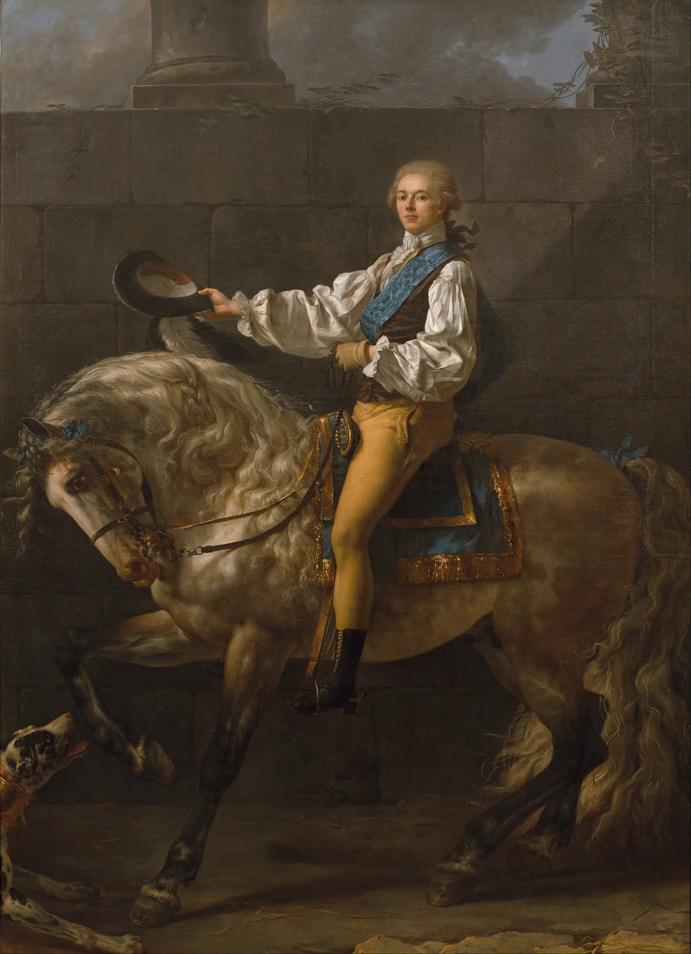 Reproduction du tableau « Portrait du comte Stanislas Potocki - Jacques-Louis David » par Alpha Reproduction en peinture à l’huile