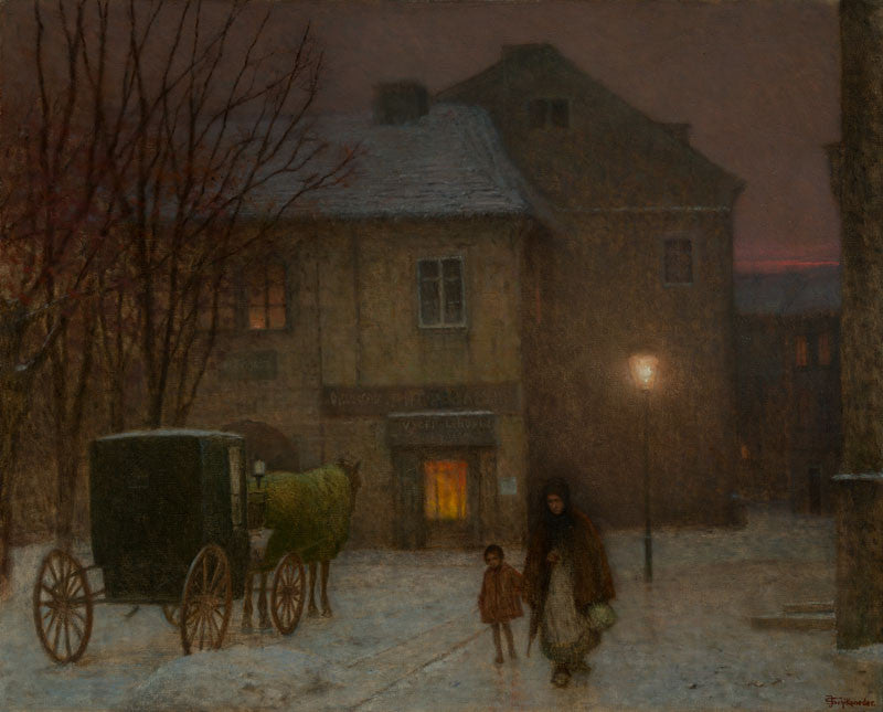 Soir d’hiver en ville, Jakub Schikaneder, 1905