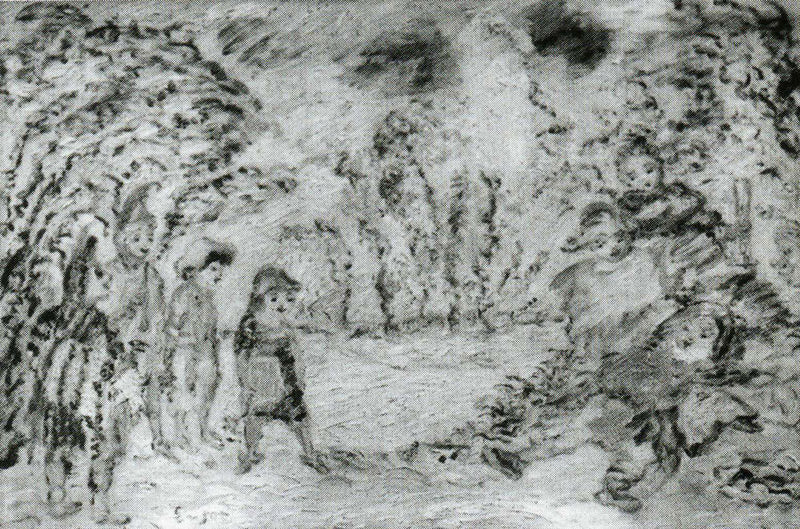 Jubilant Multicoloured Children Beneath the Trees - James Ensor