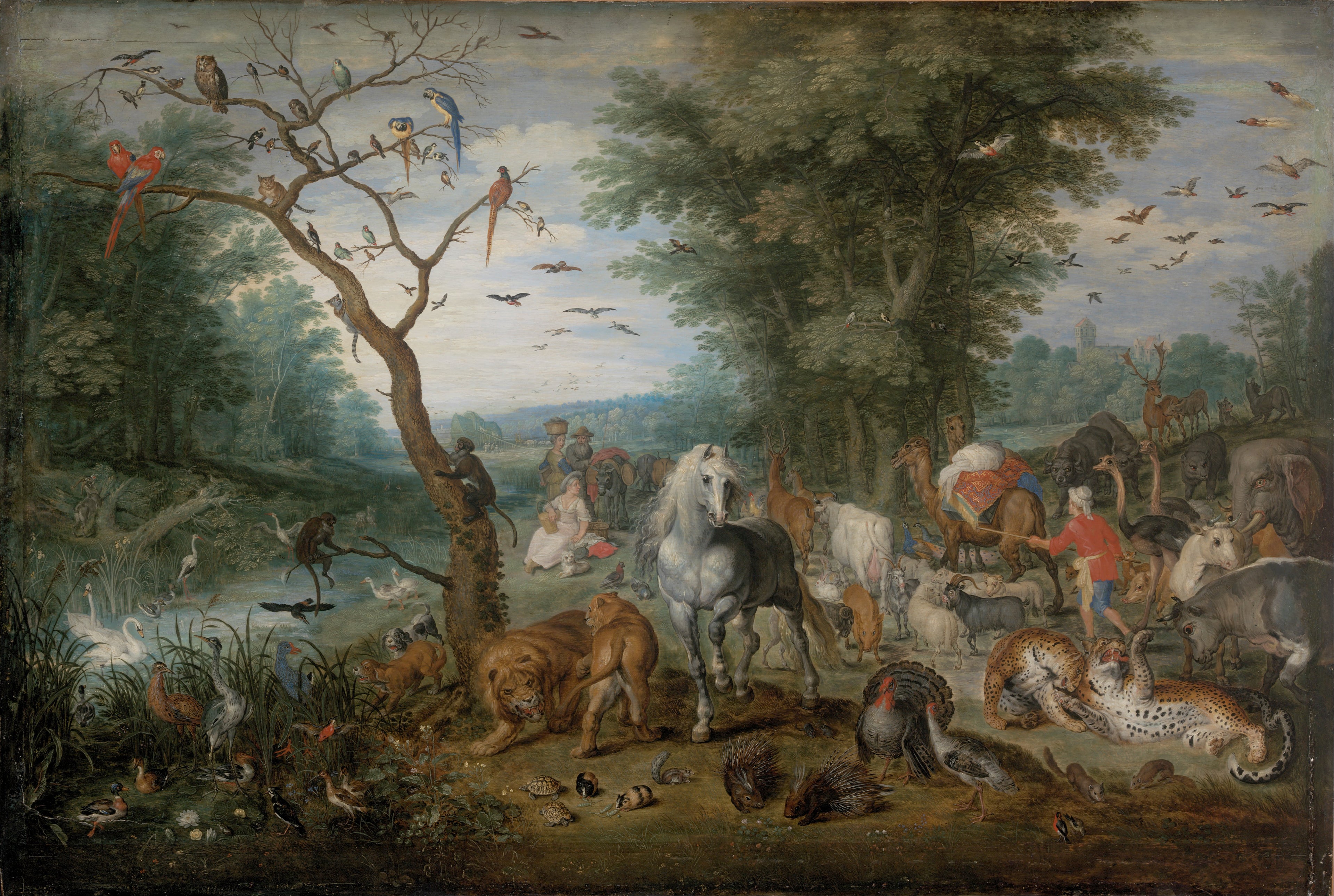 Paysage paradisiaque avec des animaux - Jan Brueghel l'Ancien
