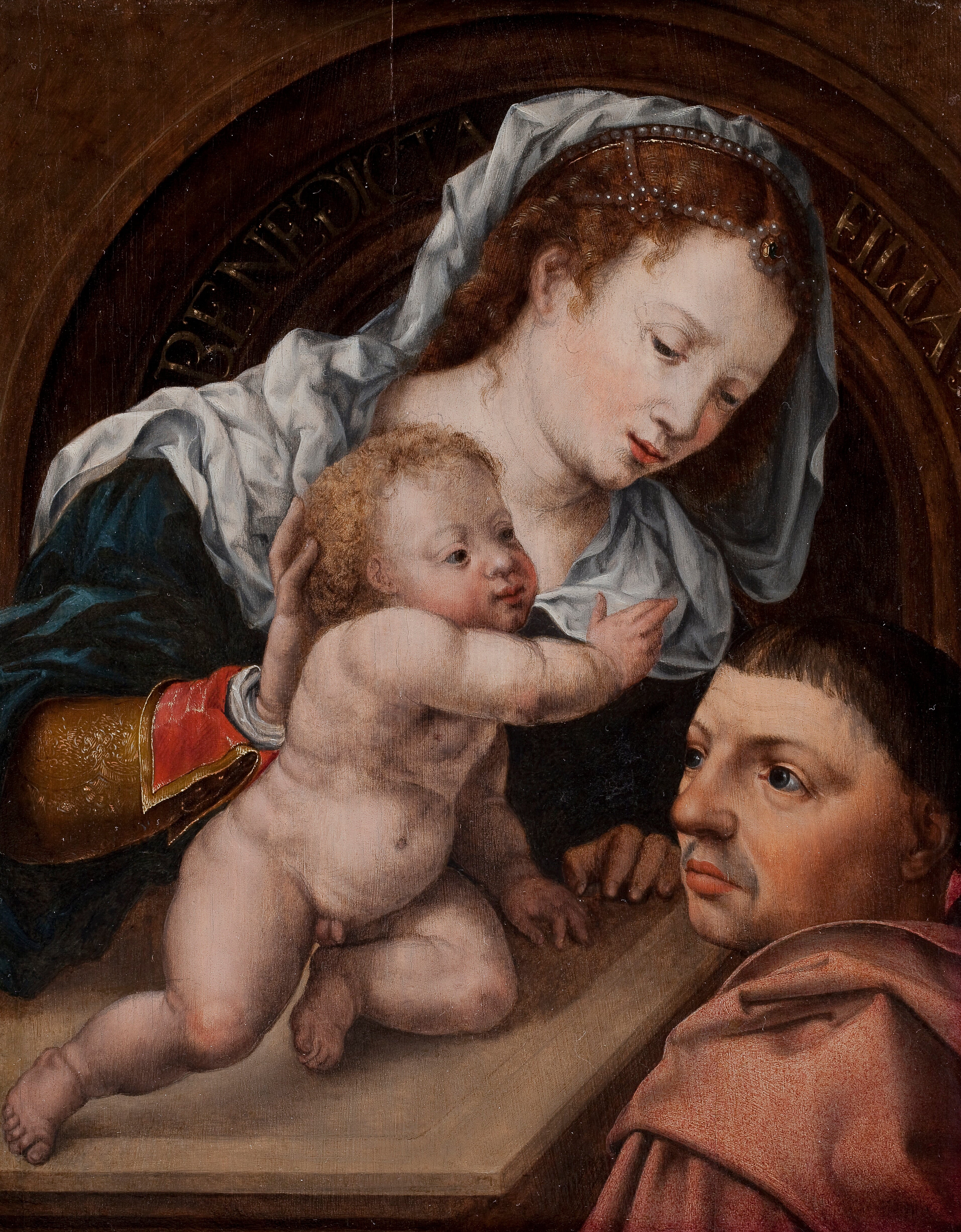Vierge à l'Enfant avec un patron - Jan Gossaert