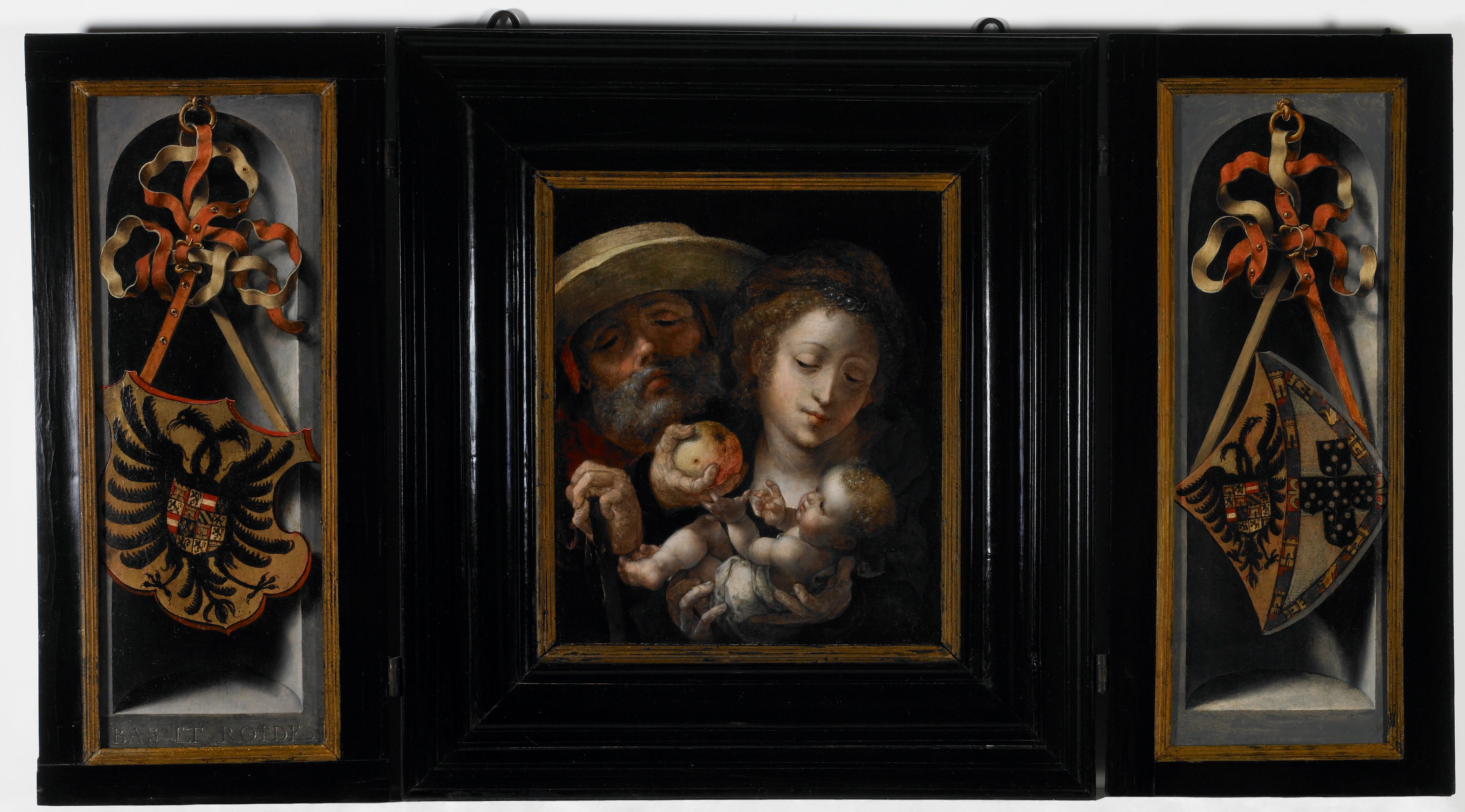 La Sainte Famille avec les armoiries de Charles... - Jan Gossaert