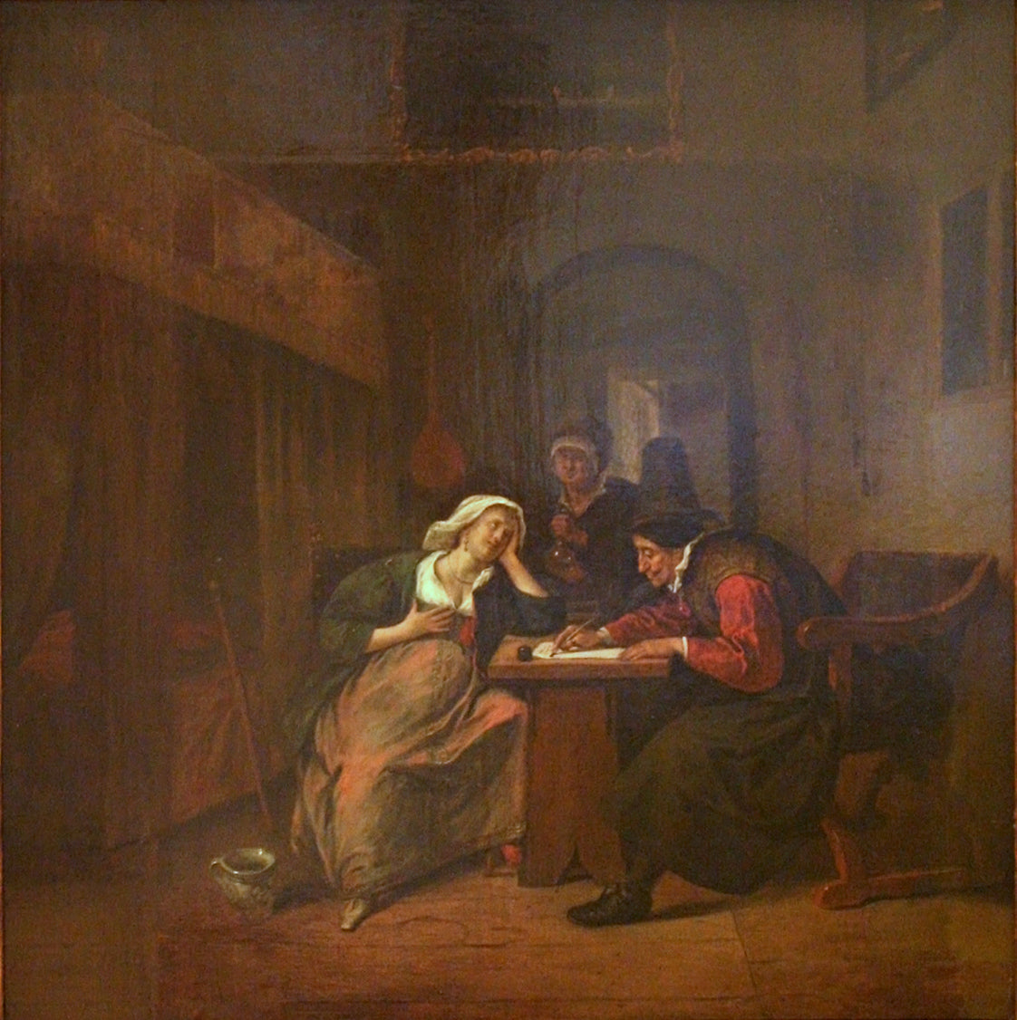 Le médecin rédige une ordonnance pour une jeune femme - Jan Steen