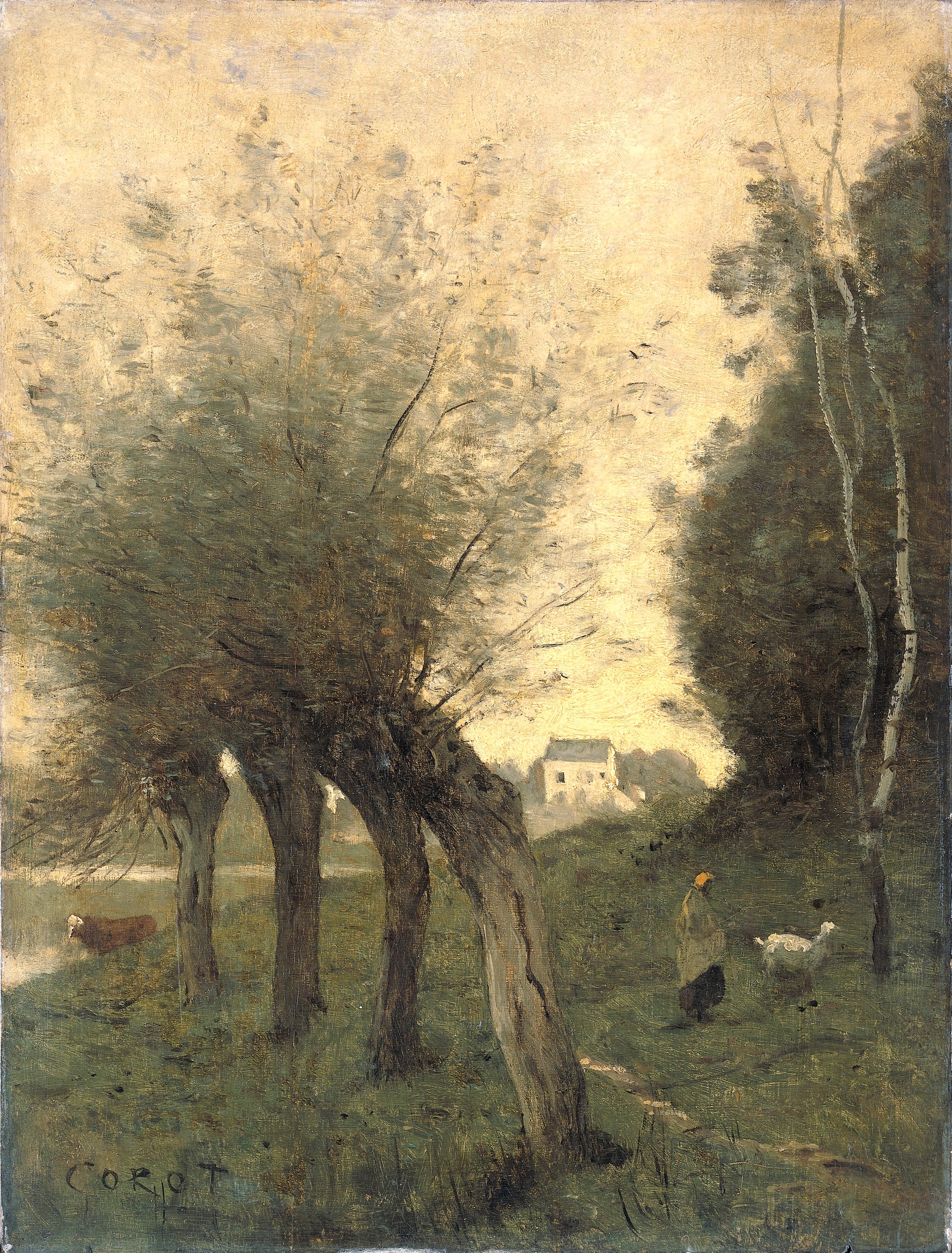 Paysage avec Saules - Jean-Baptiste Camille Corot