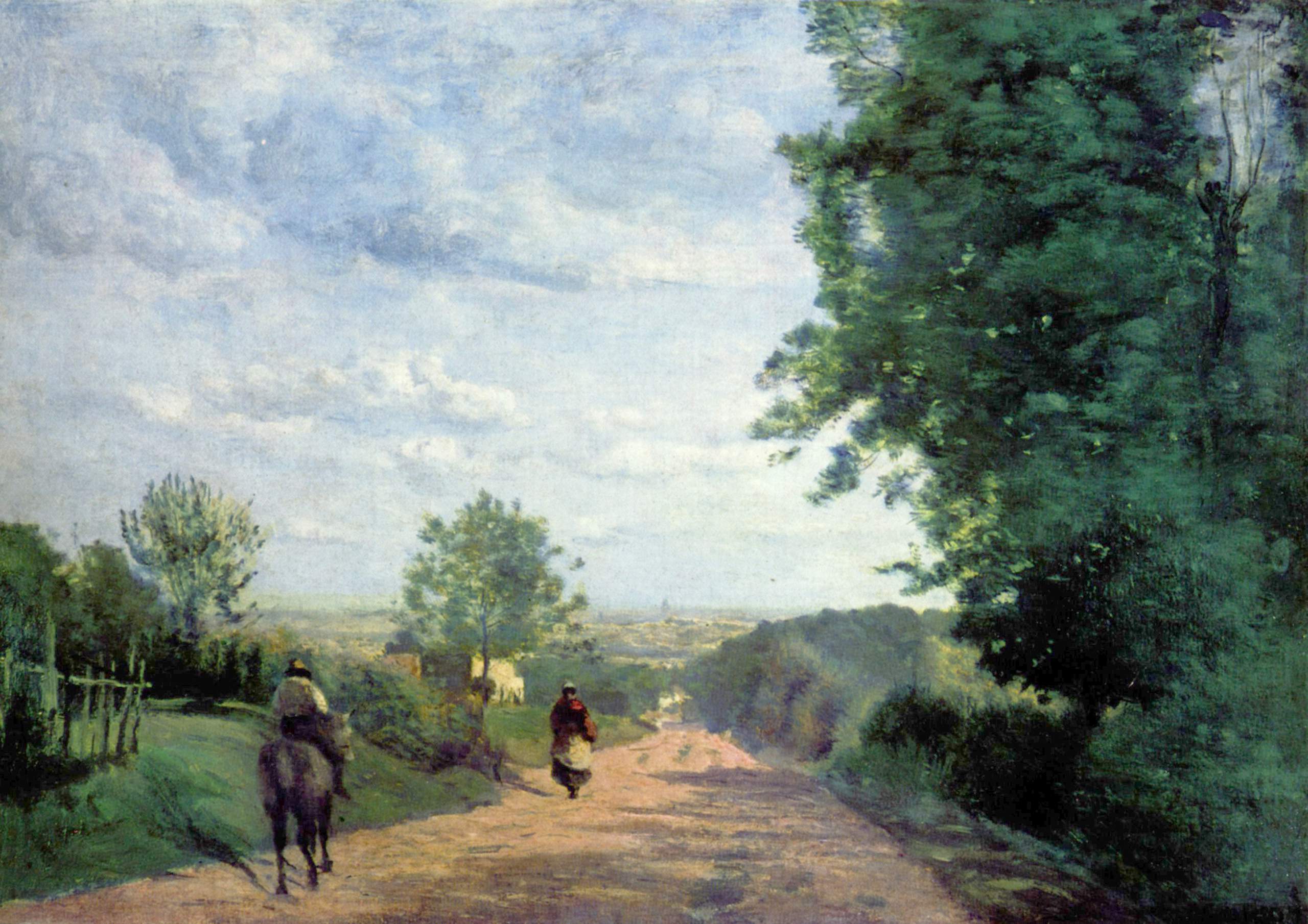 Le Chemin de Sèvres. Vue de Paris - Jean-Baptiste Camille Corot