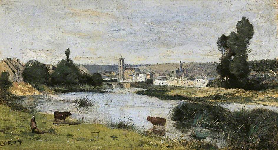 Château-Thierry. Vue d'ensemble avec la tour de Saint-Crépin - Jean-Baptiste Camille Corot