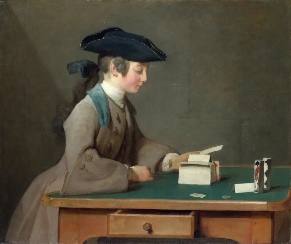 Le Château de cartes - Jean Siméon Chardin - Alpha Reproduction