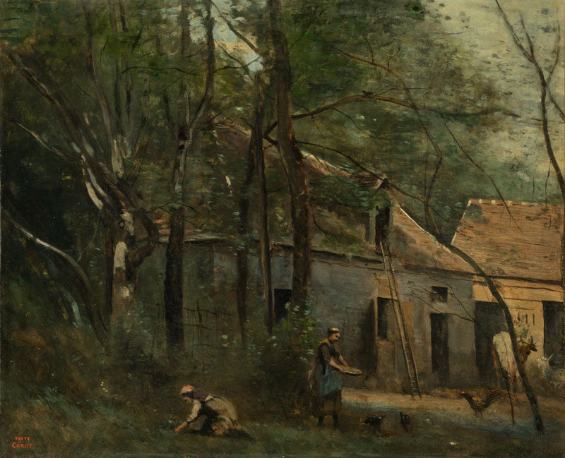 Ferme dans la forêt - Jean-Baptiste Camille Corot