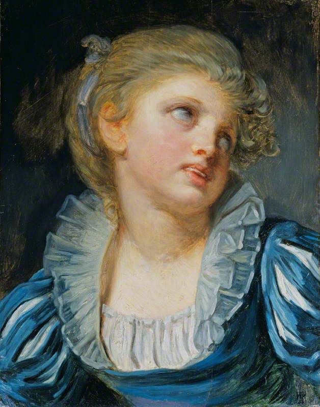 Fille en robe bleue - Jean-Baptiste Greuze