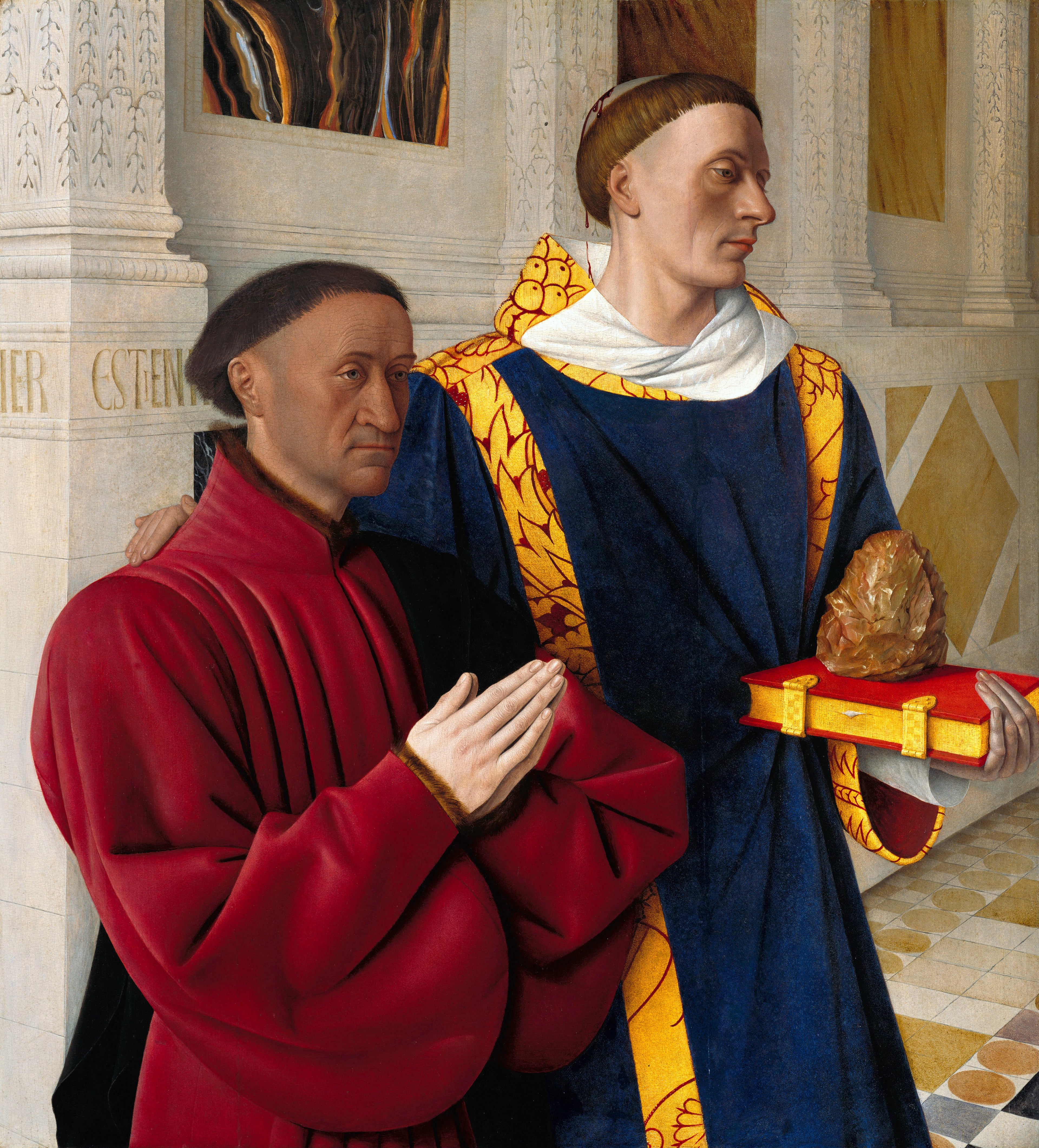 Étienne Chevalier présenté par saint Étienne - Jean Fouquet