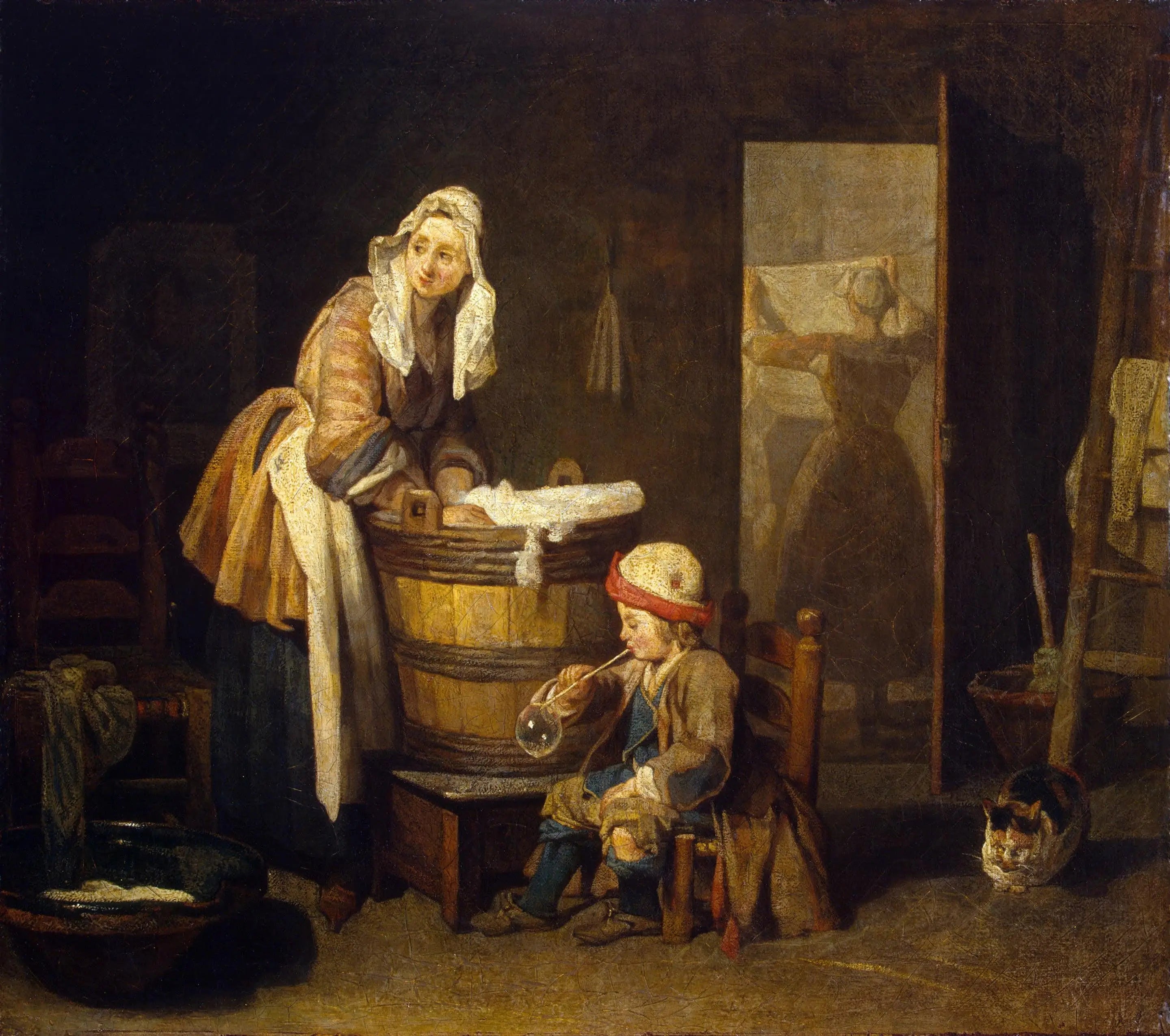 La Blanchisseuse - Jean Siméon Chardin - Alpha Reproduction
