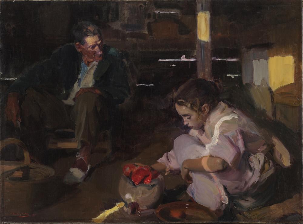 Reproduction du tableau « Les Poivrons - Joaquín Sorolla » par Alpha Reproduction en peinture à l’huile