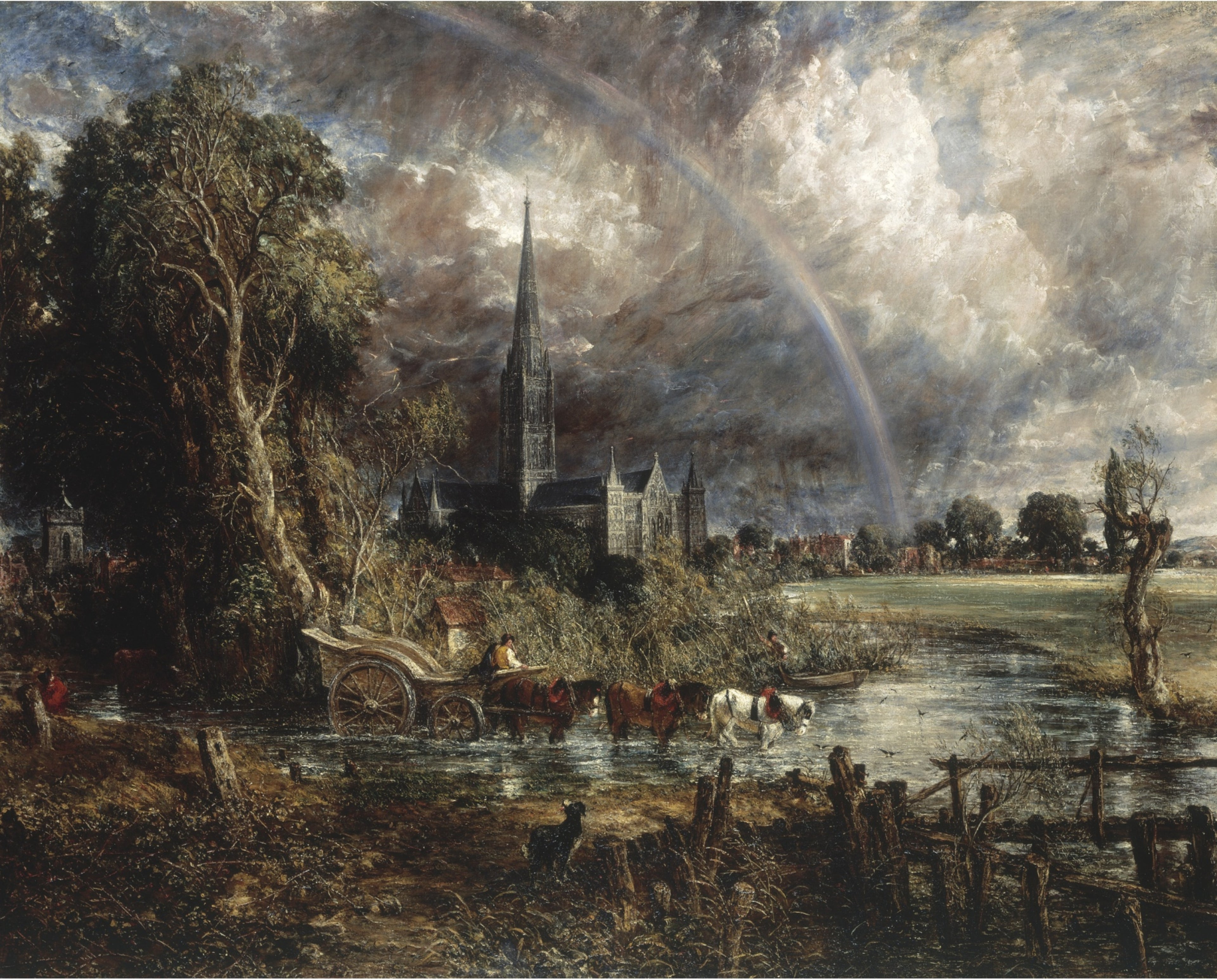 La cathédrale de Salisbury depuis les prés - John Constable
