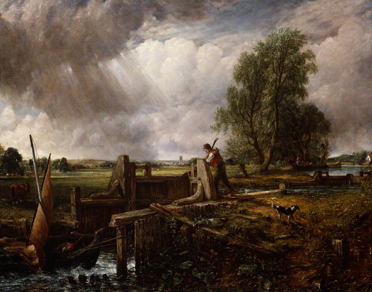 Un bateau passant une écluse - John Constable