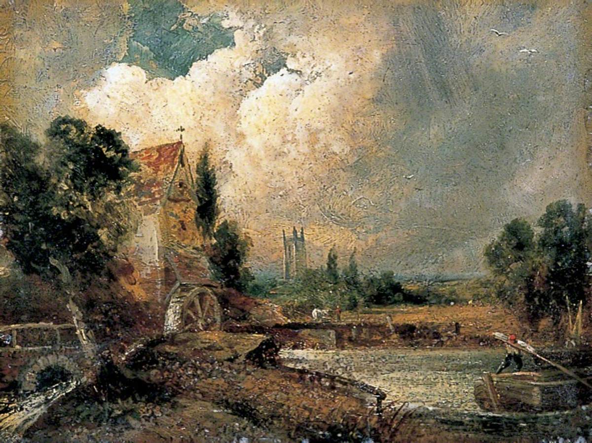 Moulin à eau à Flatford, Kent - John Constable