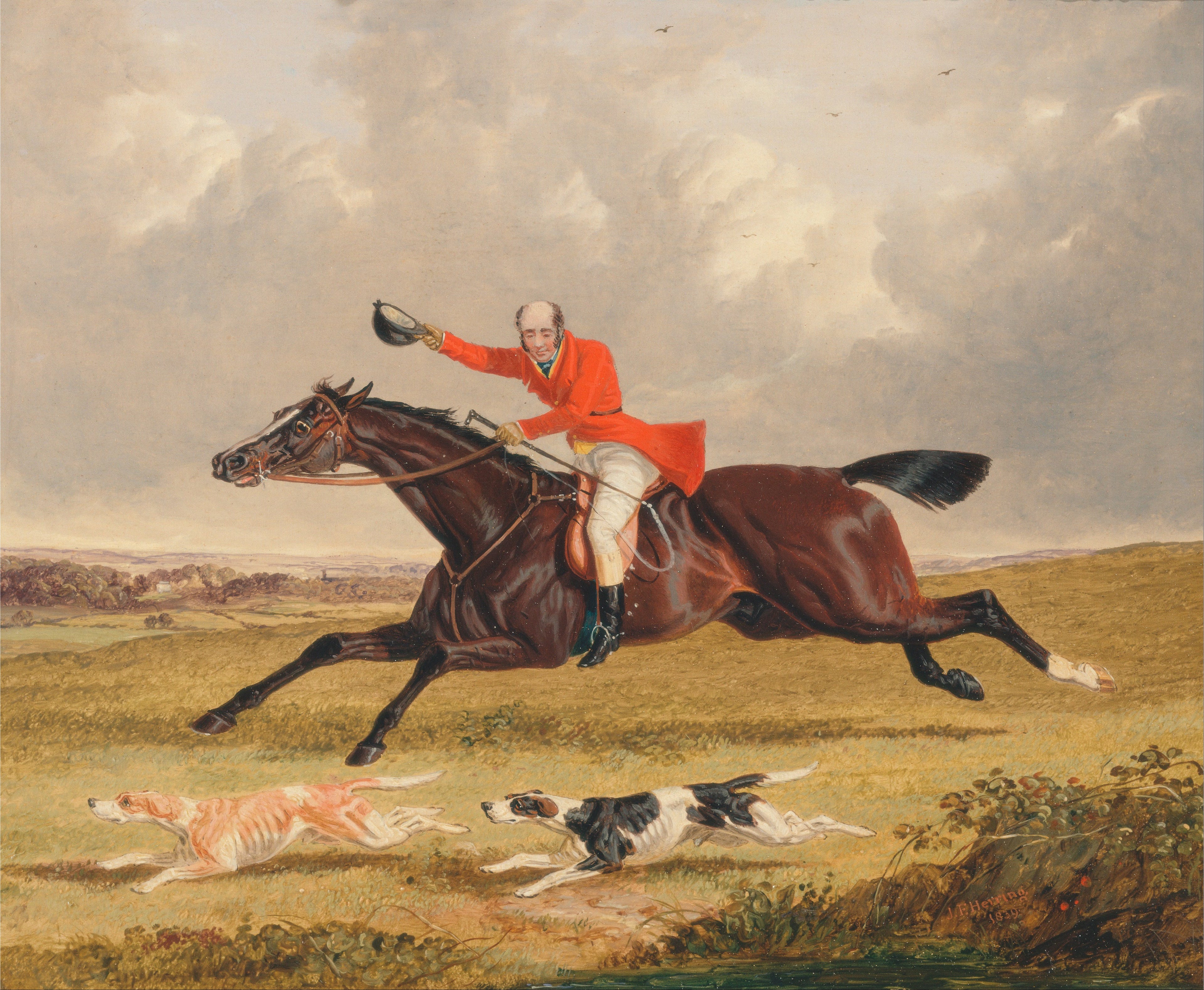 Chasse au renard : encourager le chien - John Frederick Herring, Sr.