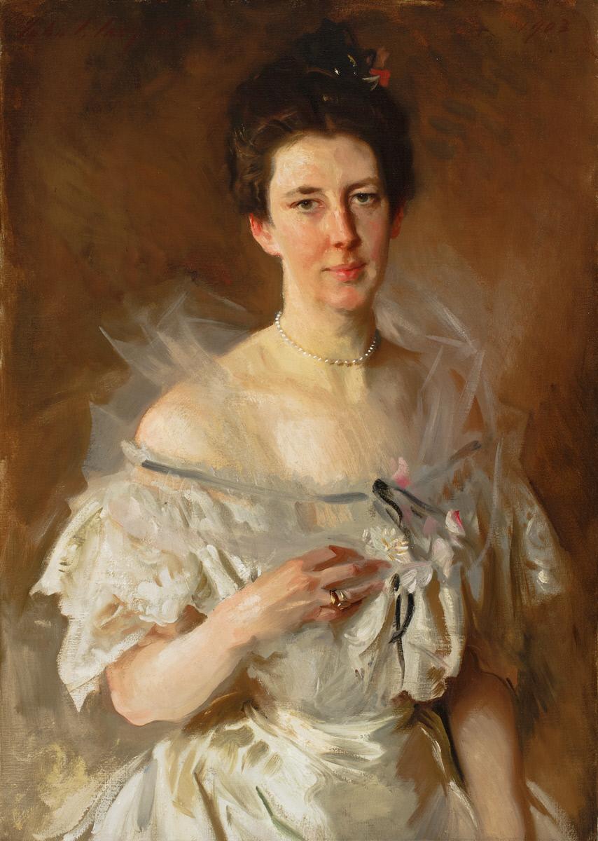Reproduction du tableau « Portrait d'Esther Fiske Hammond, Mme Gardiner Greene Hammond - John Singer Sargent » par Alpha Reproduction en peinture à l’huile