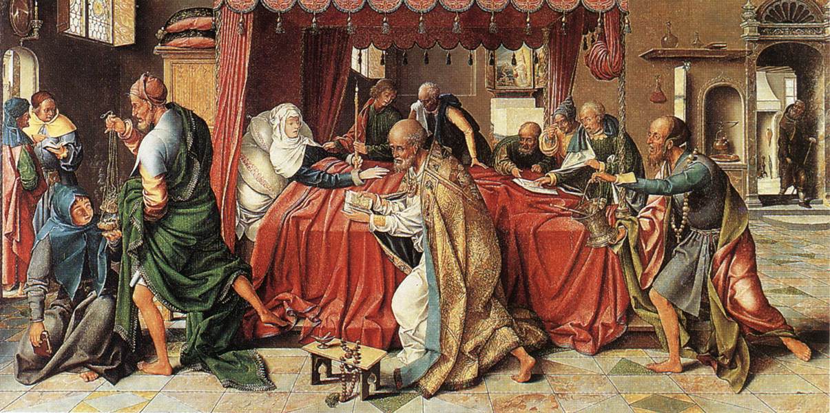 La mort de la Vierge - Joos van Cleve